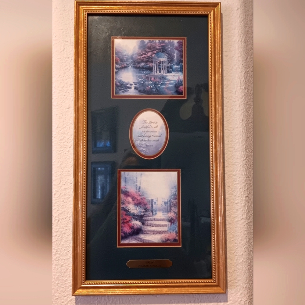 Thomas Kinkaid framed artwork "Faith".